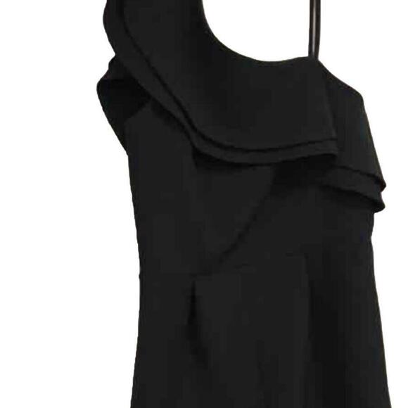 Pants - NWT Romper Top Shop One Shoulder Ruffle Playsuit Jumpsuit Size 6 Black MSRP $90